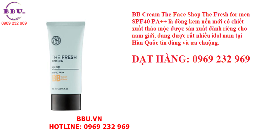 BB Cream kiểm soát dầu The Face Shop The Fresh for men SPF40 PA++