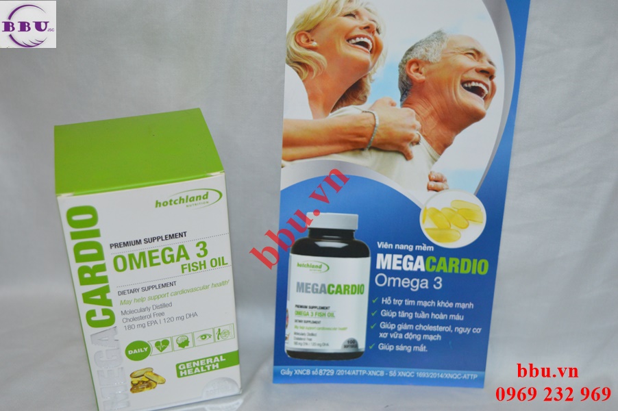 MegaCardio omega 3 dầu cá bổ mắt, bảo vệ hệ tim mạch