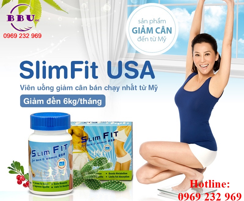 Thuốc uống giảm cân SlimFit USA hộp 30 viên của Mỹ