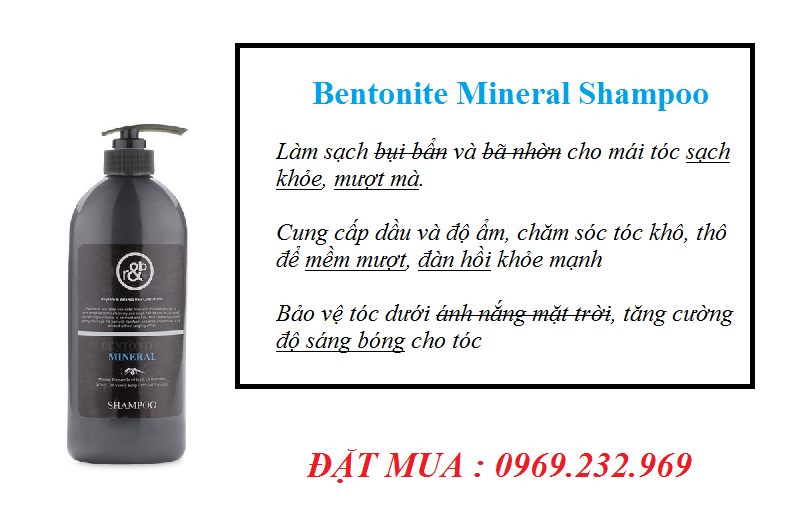 Dầu gội khoáng Bentonite Mineral Shampoo