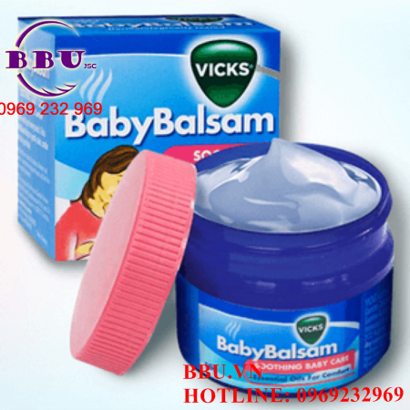 Dầu Vicks Baby Balsam giảm ho, sổ mũi, ngạt mũi cho trẻ