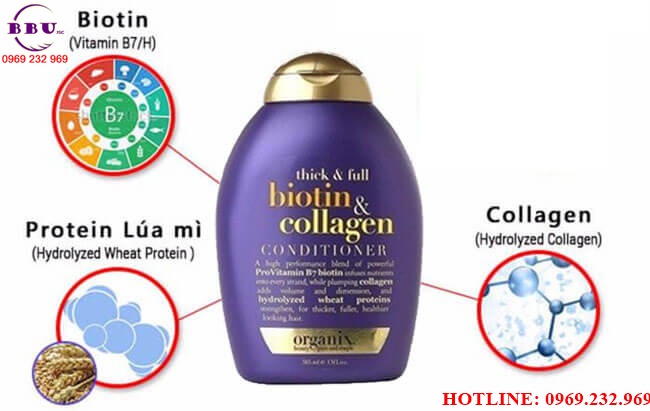 Dầu Xả OGX Thick And Full Biotin And Collagen