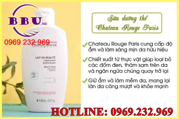 Dưỡng thể kích trắng Chateau Rouge