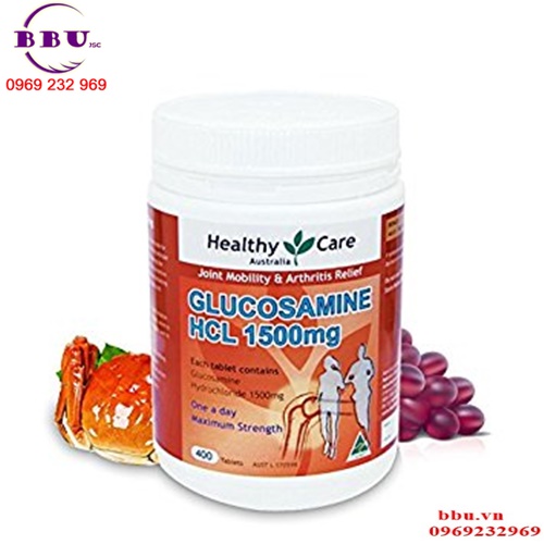 Viên Uống Bổ Xương Khớp Healthy Care Glucosamine HCL (1500mg X 400 Viên)