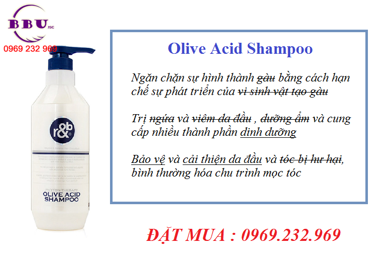 Dầu gội thảo dược Olive Acid Shampoo