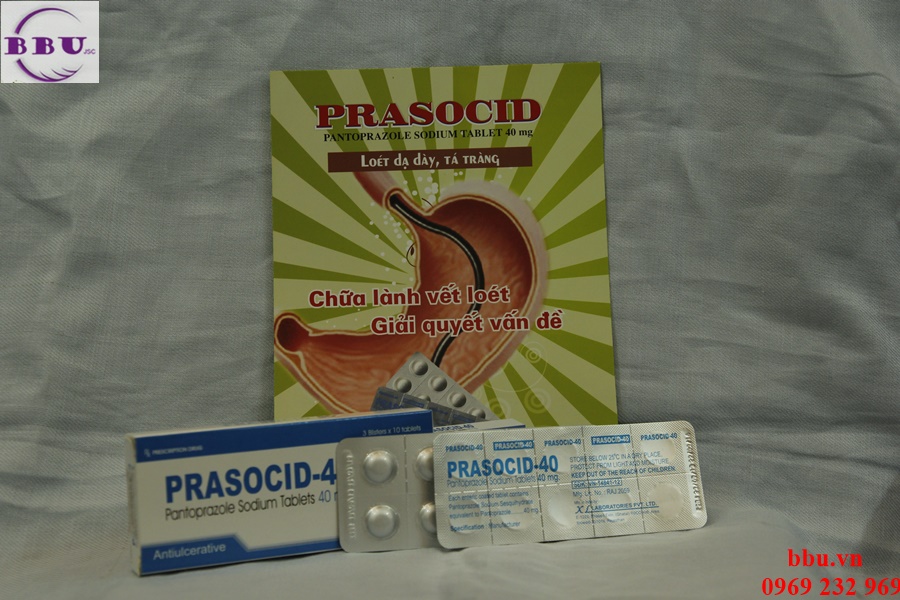Prasocid-40 điều trị viêm loét dạ dày, tá tràng