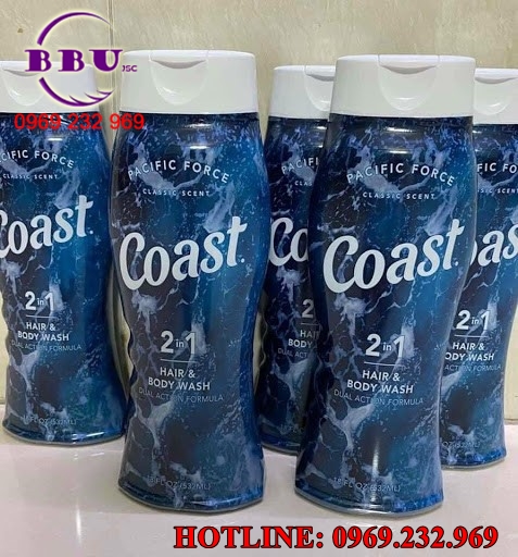 Sữa tắm Coast 2in1 Hair & Body Wash Classic Scent