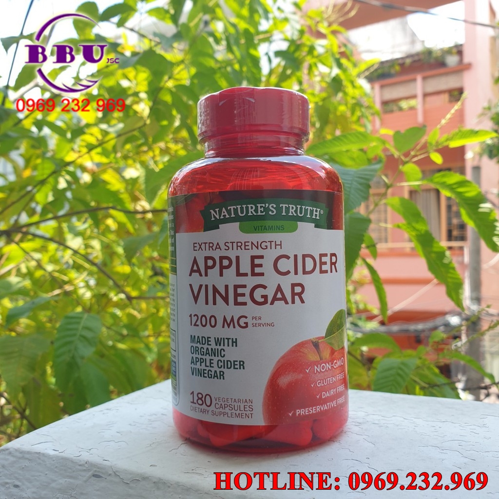 Viên Uống Giấm Táo Hữu Cơ Nature Truth Apple Cider Vinegar 1200 mg