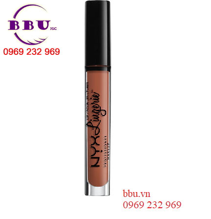 Review Son kem lỳ – Nyx Lingerie Liquid Lipsticks – Seduction- REDDISH BROWN NUDE