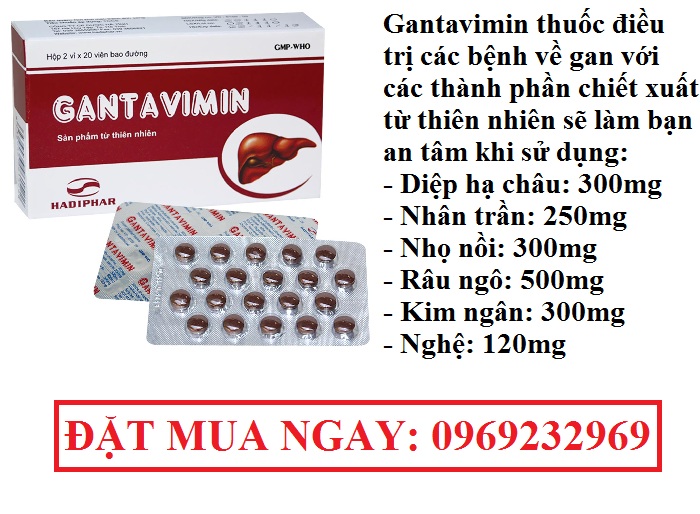 Thành phần của Gantavimin thuốc điều trị các bệnh về gan