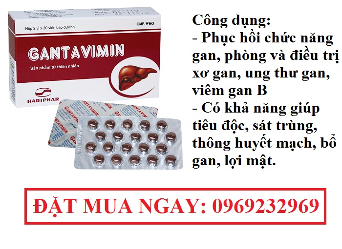 Công dụng Gantavimin thuốc điều trị các bệnh về gan
