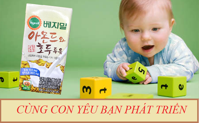  Sữa đậu nành óc chó và hạnh nhân VEGEMILK  Hàn Quốc 