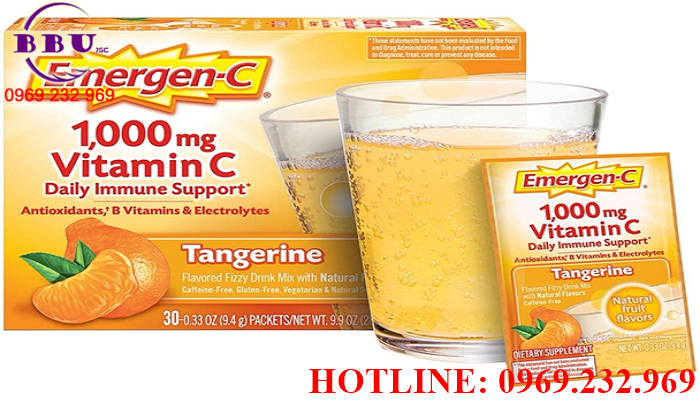 Phân phối sỉ Bột sủi C tăng đề kháng Emergen-C Vitamin C 1000mg
