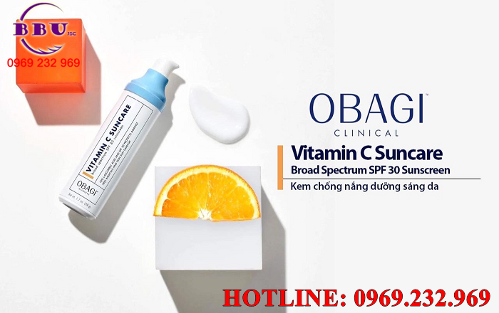 Phân phối sỉ Kem chống nắng dưỡng sáng da OBAGI CLINICAL Vitamin C Suncare Broad Spectrum SPF 30 Sunscreen chính hãng