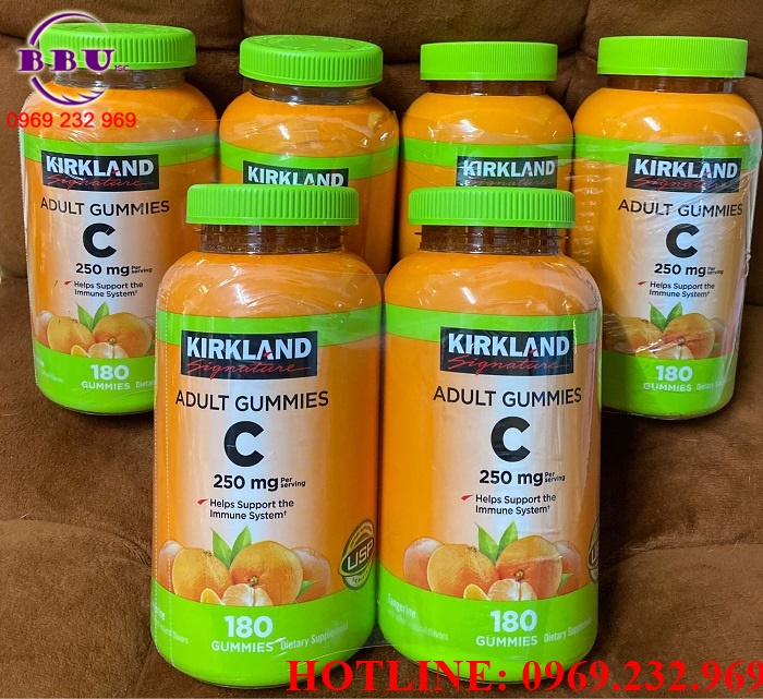 Phân phối sỉ Kẹo dẻo bổ sung vitamin C Kirkland Adult Gummies C chính hãng