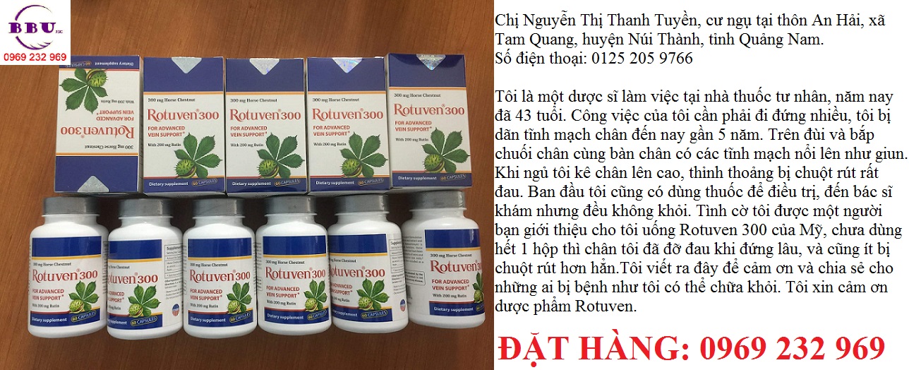 Rotuven : Dược sĩ Thanh Tuyền chia sẻ điều trị suy giãn tĩnh mạch