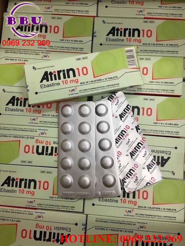 Tuyển nhà phân phối Thuốc kháng histamin atirin 10