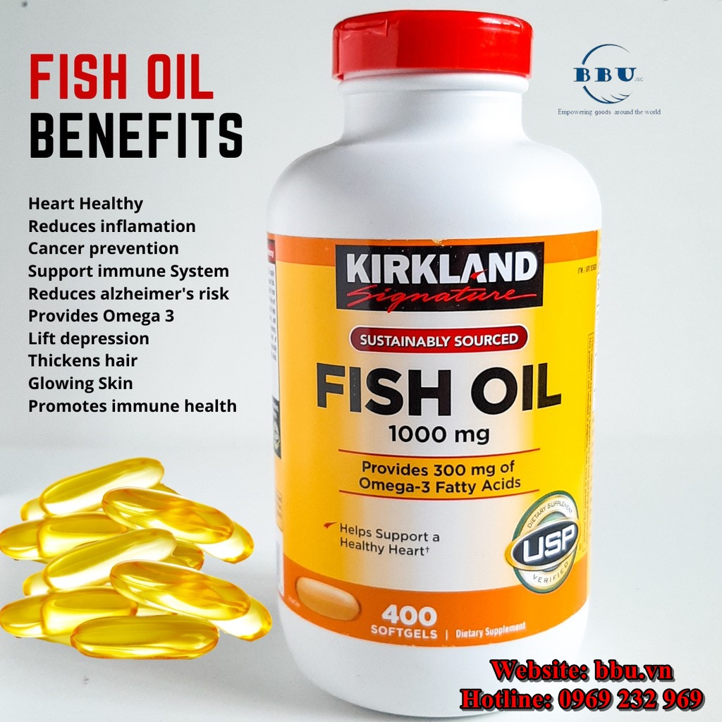 Viên uống Fish Oil Dầu cá Kirkland giá tốt