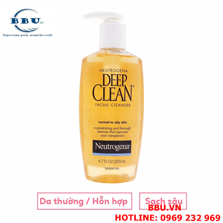 Sữa rửa mặt Neutrogena Deep Clean Facial Cleanser.