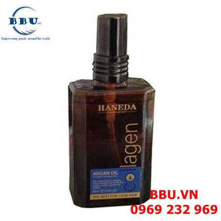 Tinh dầu dưỡng tóc Haneda Collagen Argan Oil