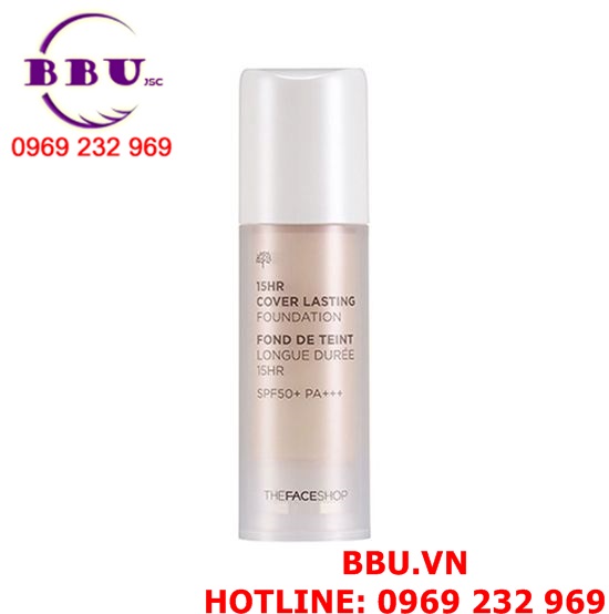 Kem nền The Face Shop 15hr Cover Lasting Foundation SPF50 PA+++