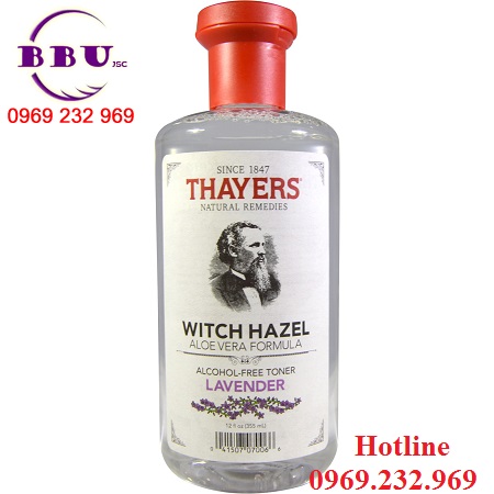 Nước hoa hồng Thayers Witch Hazel Aloe Vera Formula Alcohol Free Toner 