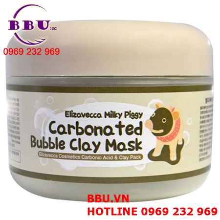 Mặt nạ thải độc tố chiết xuất bì heo Elizavecca Carbonated Bubble Clay Mask