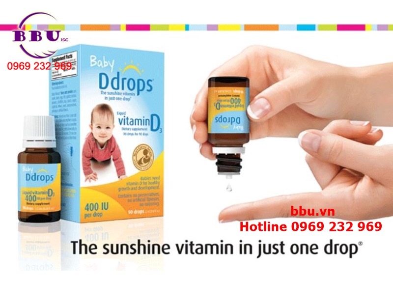 Baby D drops Vitamin D3 cho trẻ sơ sinh