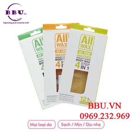 Wax lông dạng miếng All Wax All New Perfect Strips Body Wax 4 Step In 1