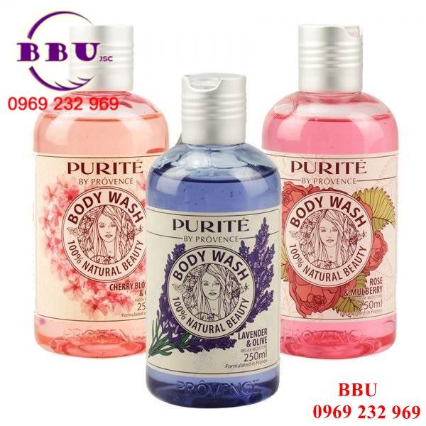Dòng sữa tắm Purite by Provence Body Wash Cherry Blossom & Olive 250ml
