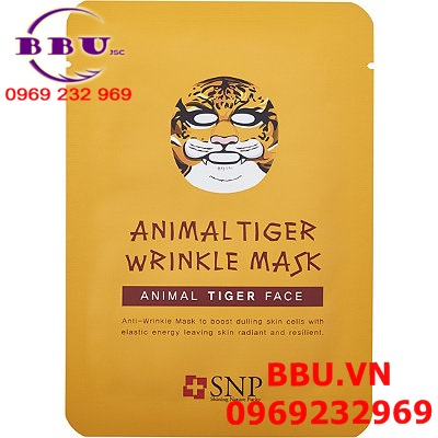Mặt Nạ SNP Animal Tiger Wrinkle Mask - Mặt nạ hổ vàng chống nhăn