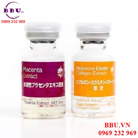 Bộ đôi serum tươi chiết xuất từ Nhau Thai Heo BB lab Placenta & Hyalurone Elastin Collagen 5ml