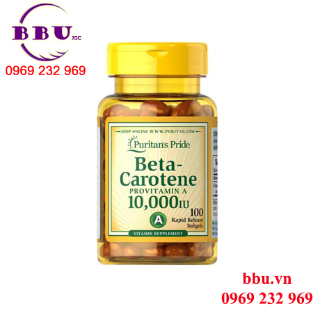 Beta-Carotene 10,000 IU bổ da mắt tóc hệ tim mạch