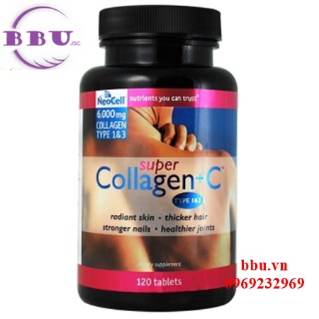 Collagen neocell 120 viên  type 1 and 3 plus vitamin C