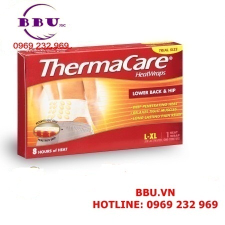 Miếng dán nhiệt giảm đau vùng thắt lưng ThermaCare HeatWraps Back & Hip của Mỹ