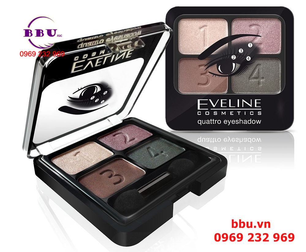 Phấn Mắt Eveline Cosmetics Quattro Eyeshadow 