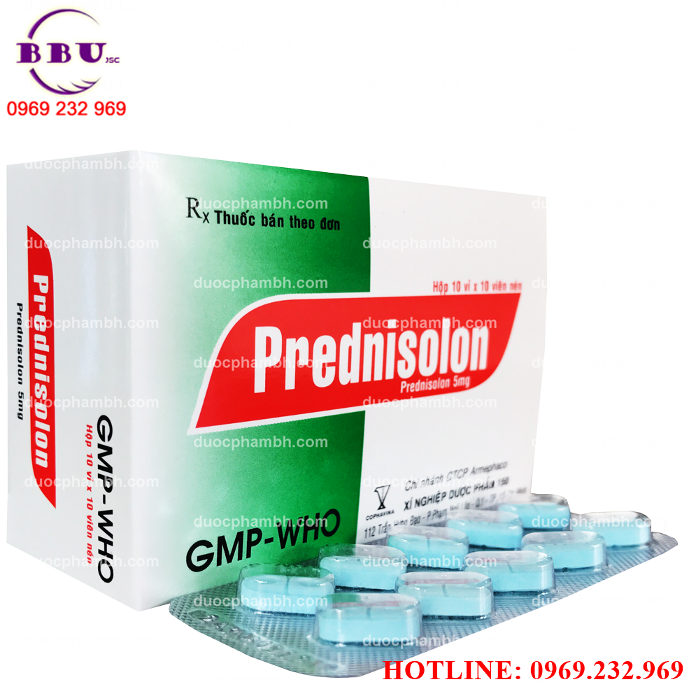 Thuốc chống viêm PREDNISOLON 5mg