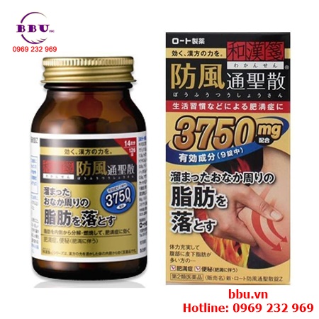 Thuốc uống làm giảm mỡ bụng Rohto 3750 của Nhật Bản