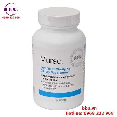 Thuốc uống trị mụn Murad Pure Skin Clarifying Dietary Supplement hộp 120 viên của Mỹ