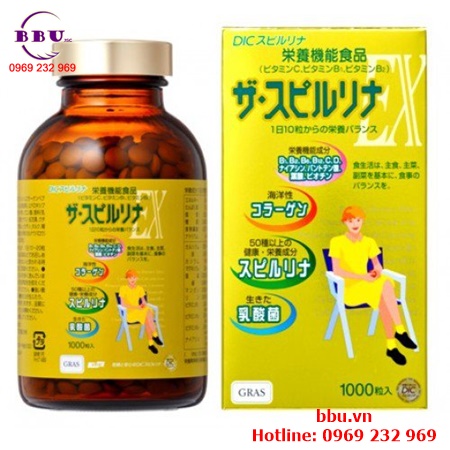 Viên uống bổ sung vitamin tảo vàng Dic Gras EX Vitamin 500 viên của Nhật