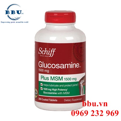 Viên uống hỗ trợ xương khớp Glucosamine Plus Vitamin D- Schiff Glucosamine