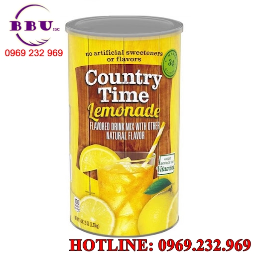 Bột Pha Nước Chanh Country Time Lemonade 2.33kg Mỹ