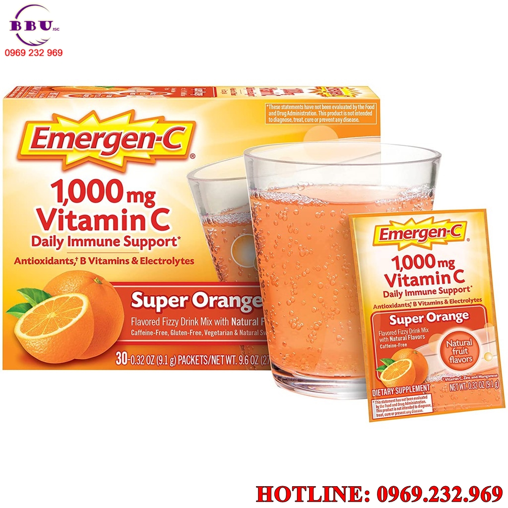 Bột sủi C tăng đề kháng Emergen -  C Vitamin C 1000mg