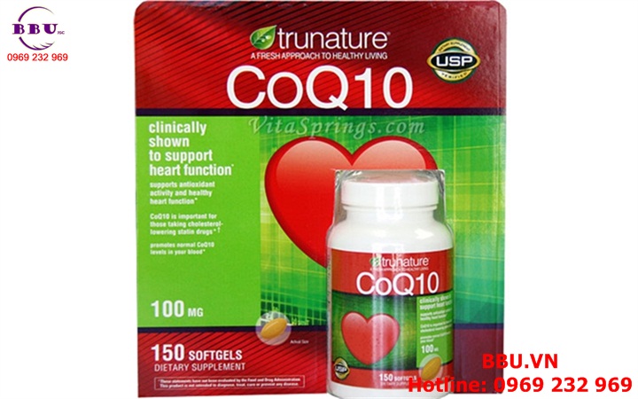Thuốc bổ Tim Mạch Trunature® CoQ10 100 mg 150 viên của Mỹ
