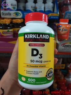 Viên uống Vitamin D3 Kirkland Extra