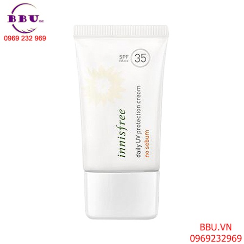 Kem chống nắng tốt innisfree daily UV protection cream no sebum SPF 35 PA +++