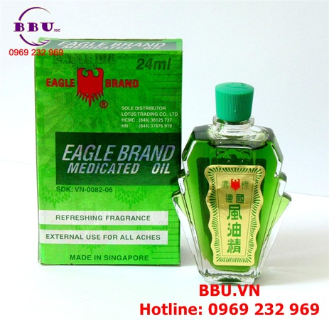 Dầu gió xanh Mỹ Eagle Brand Medicated Oil 24ml