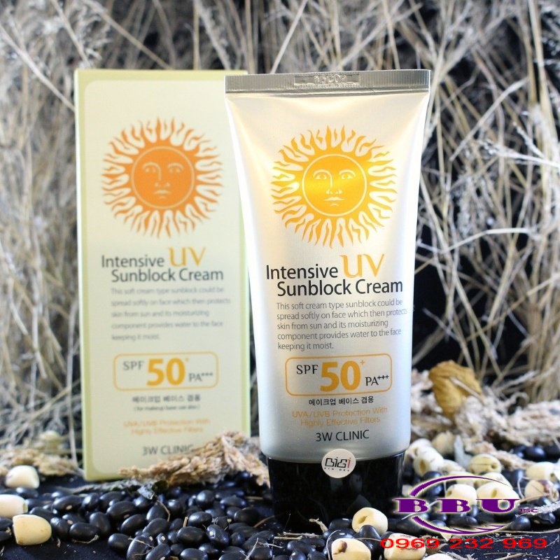 Kem chống nắng 3W Clinic  Intensive UV Sunblock Cream SPF 50 PA+++