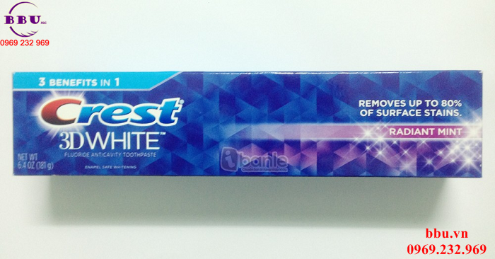 Kem đánh răng 3D White Radiant Mint Whitening Toothpaste