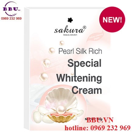 Kem tắm trắng ngọc trai tơ tằm Sakura Pearl Silk Rich